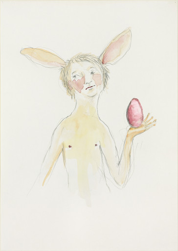 Rabbit Man with Egg