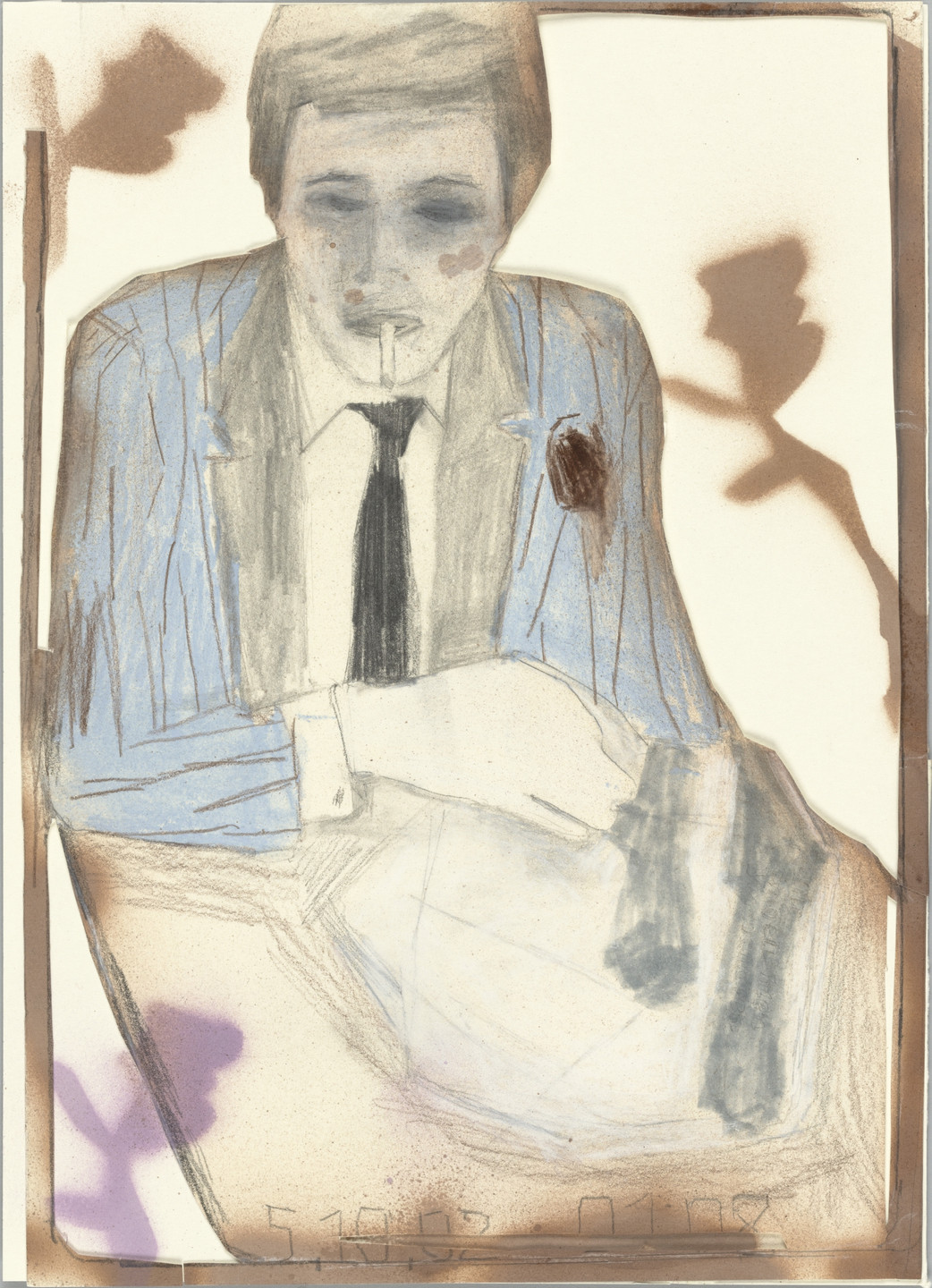 Andro Wekua. Untitled (Man with Cigarette). 2003