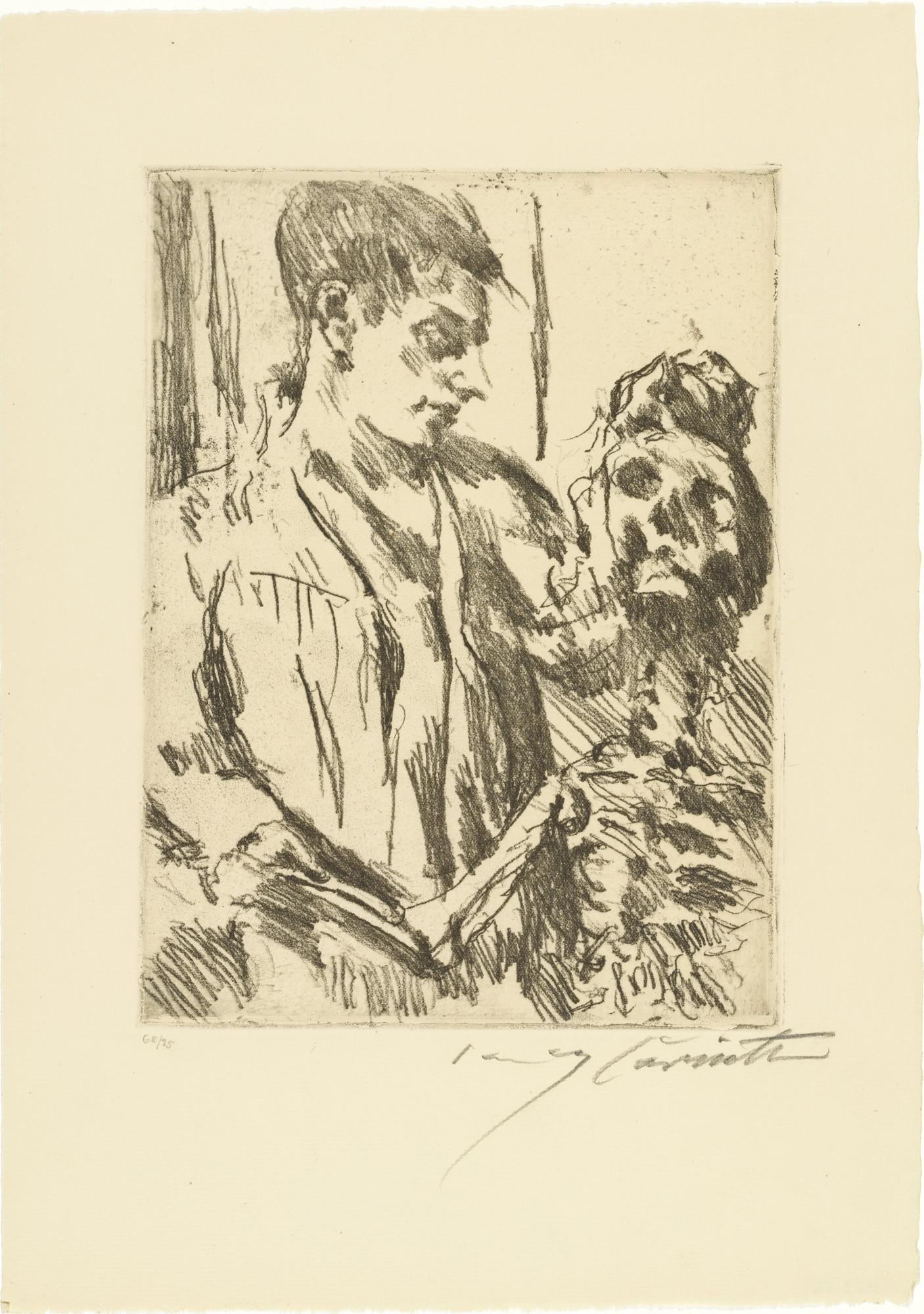 Lovis Corinth. Death and the Youth from Dance of Death