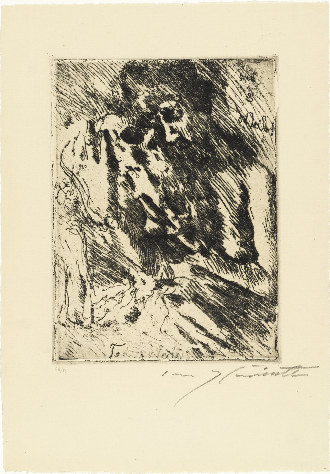 Lovis Corinth. Death and the Woman from Dance of Death