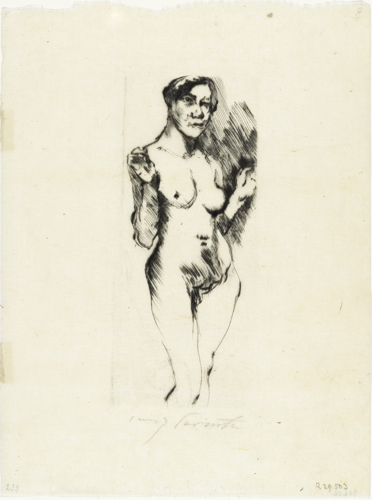 Lovis Corinth. Standing Female Nude