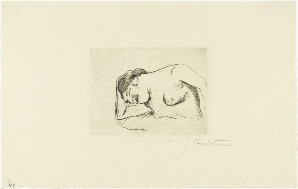 Woman Half-Nude, Sleeping (Weiblicher halbakt, schlafend)