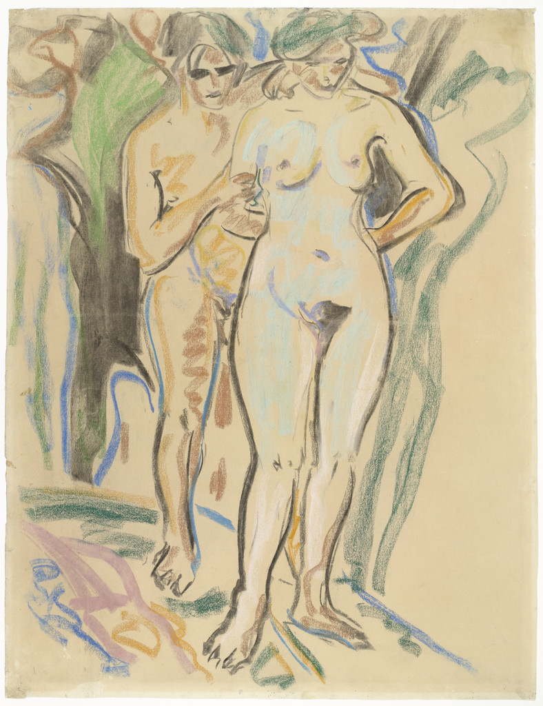 Two Nudes in a Landscape (Zwei Akte im Freien)