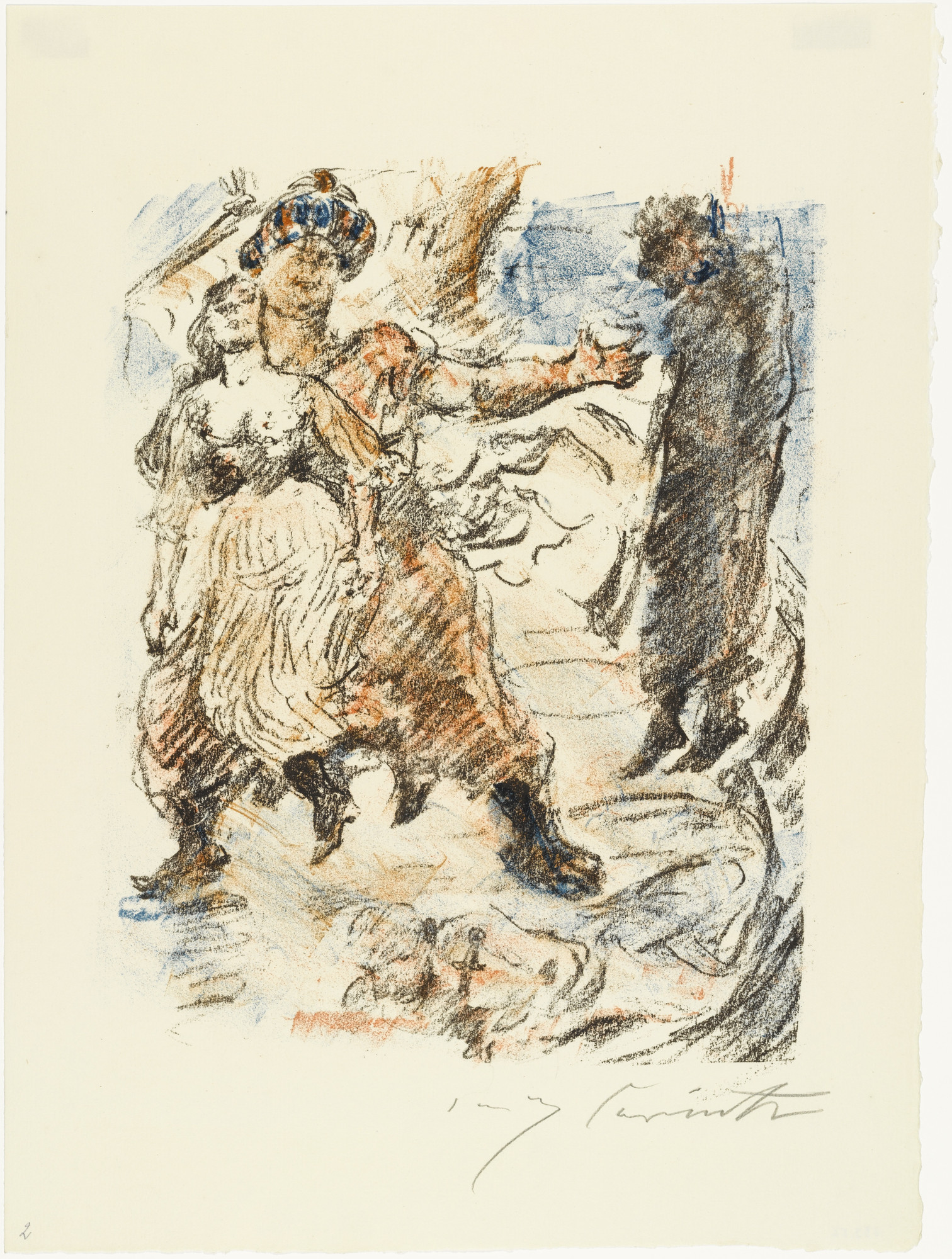 Lovis Corinth. Aline Falls into the Hands of Corsairs from The Queen of Golconda