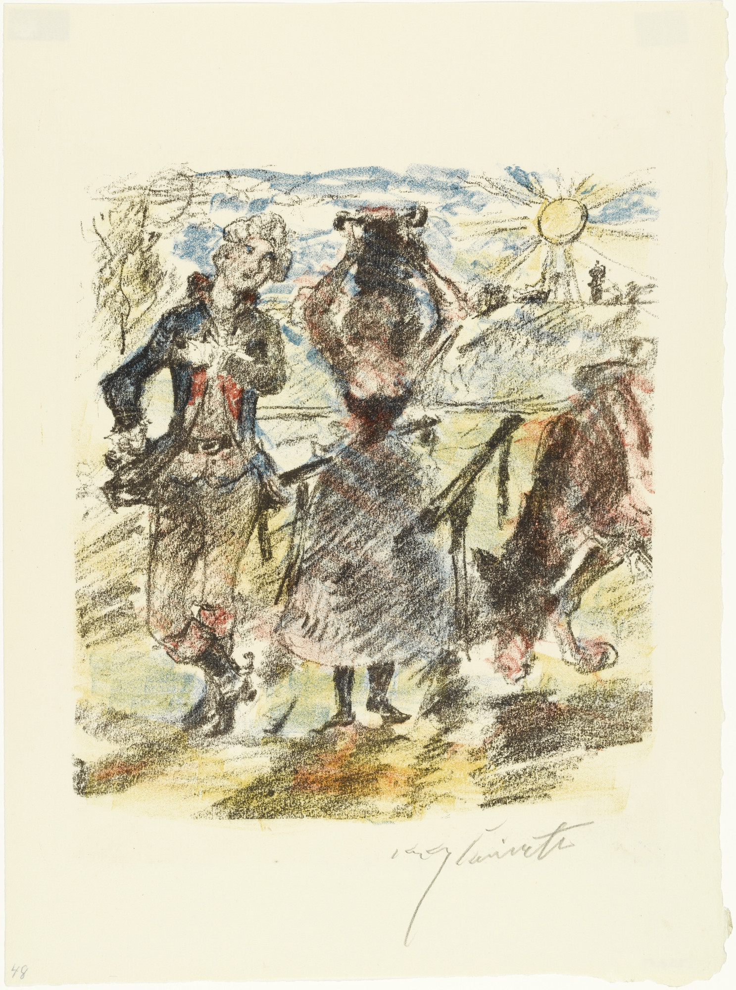 Lovis Corinth. The Young Hunter Greets Aline from The Queen of Golconda