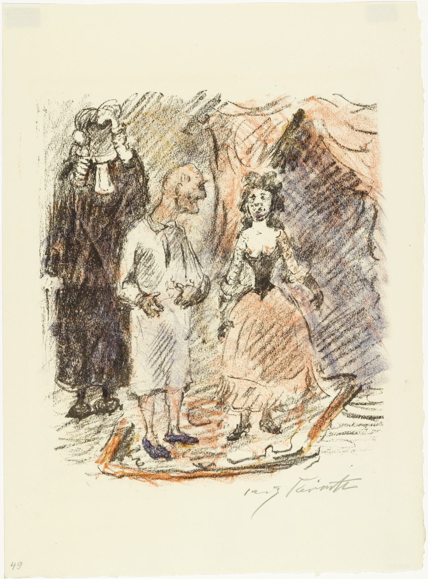 Lovis Corinth. Aline and the President from The Queen of Golconda