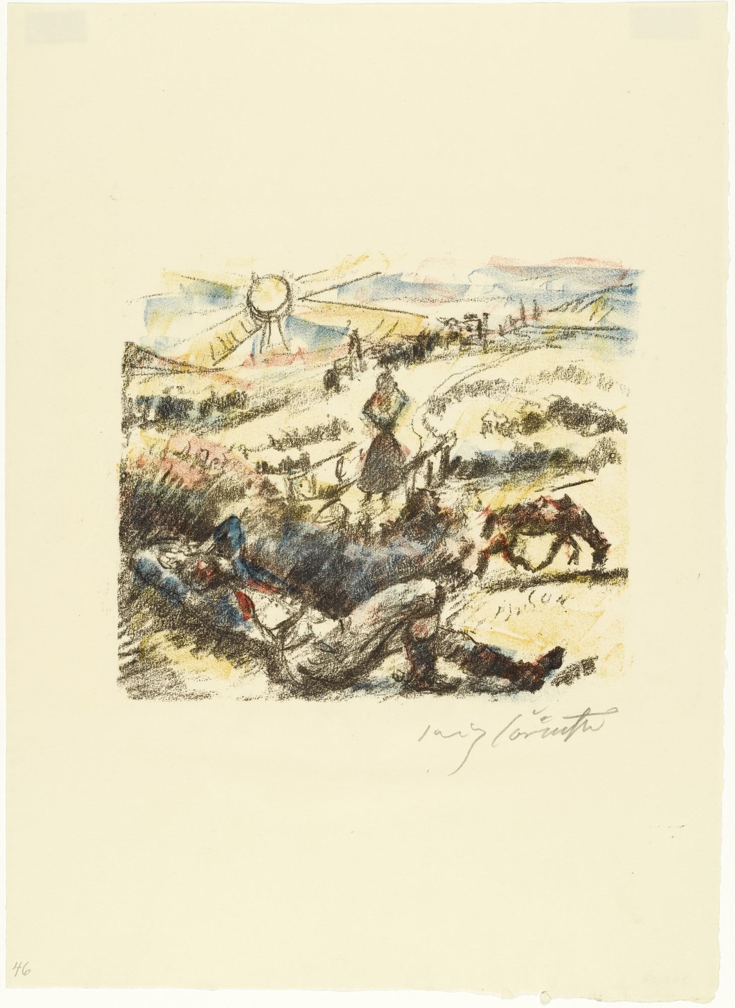 Lovis Corinth. The Young Hunter Catches Sight of Aline from The Queen of Golconda