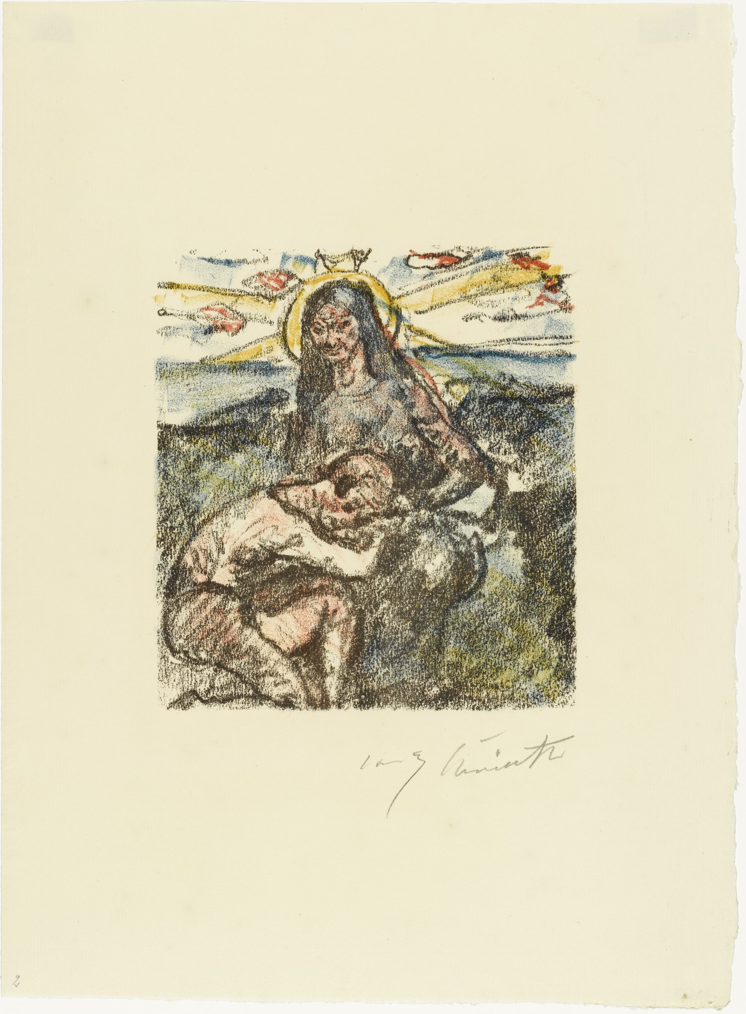 Lovis Corinth. Aline and Her Lover in Old Age in the Valley of Their Youth the Queen of Golconda