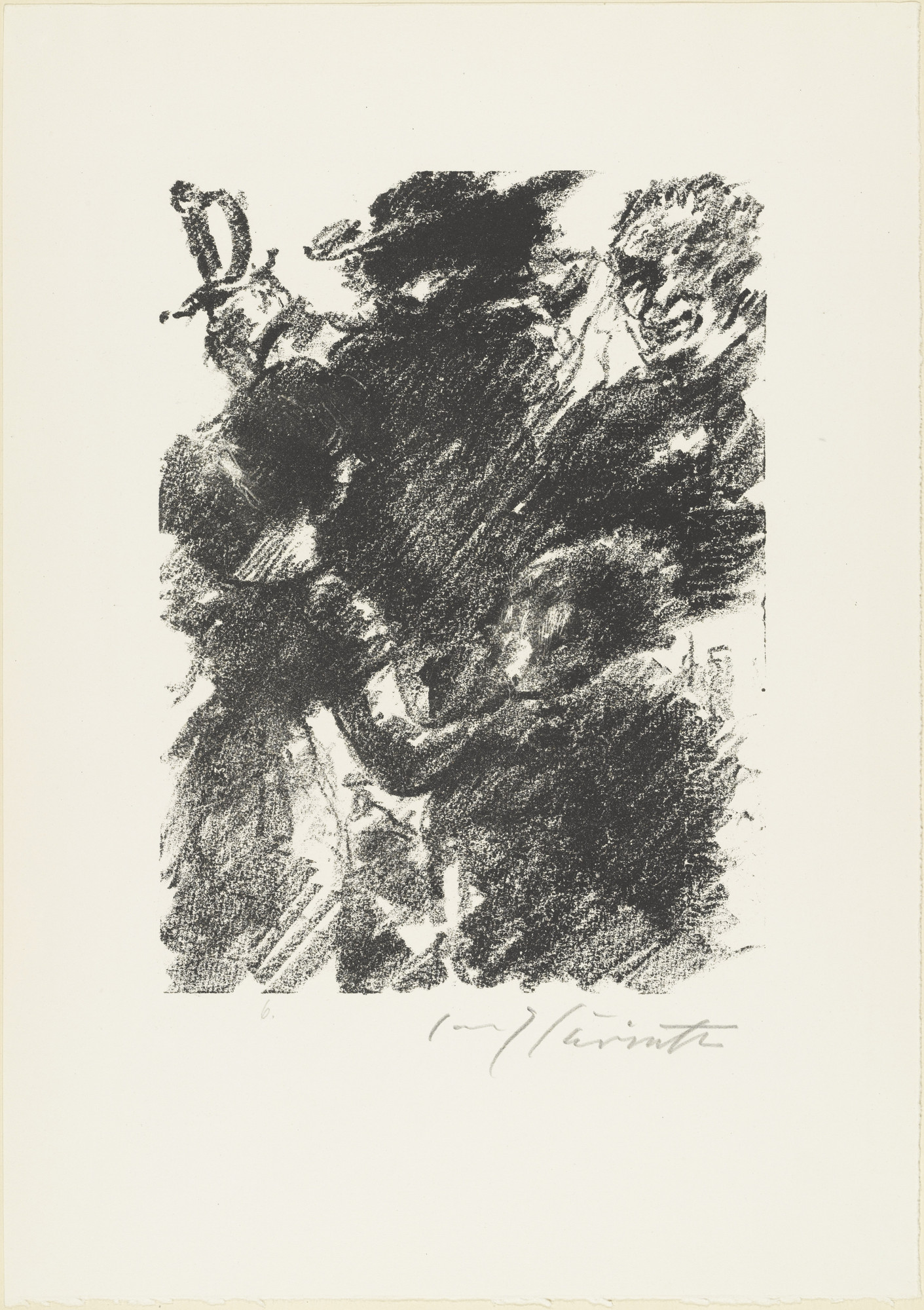 Lovis Corinth. Heading for Act 1 from The Robbers (Die Räuber)