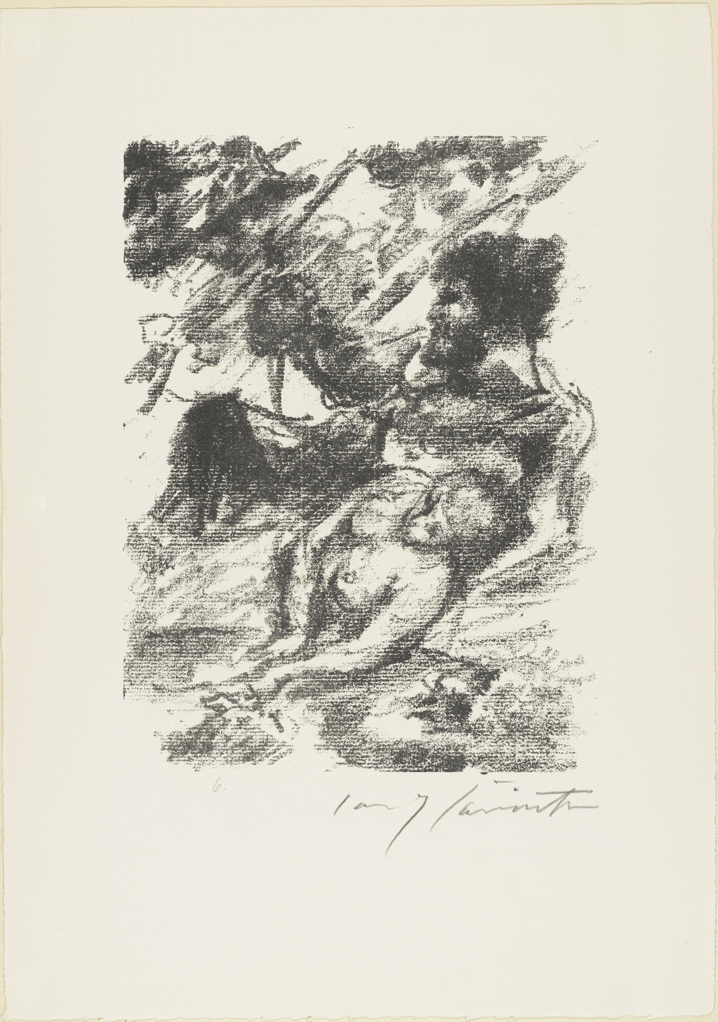 Lovis Corinth. Heading for Act 3 from The Robbers (Die Räuber)