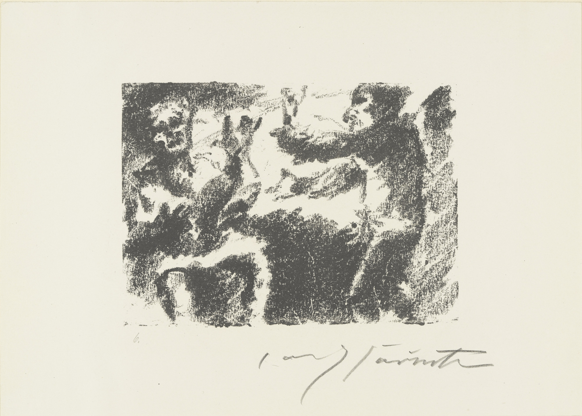 Lovis Corinth. Heading for Act 4: Karl Moor and Kosinsky on Horseback by Count Moor's Castle from The Robbers (Die Räuber)