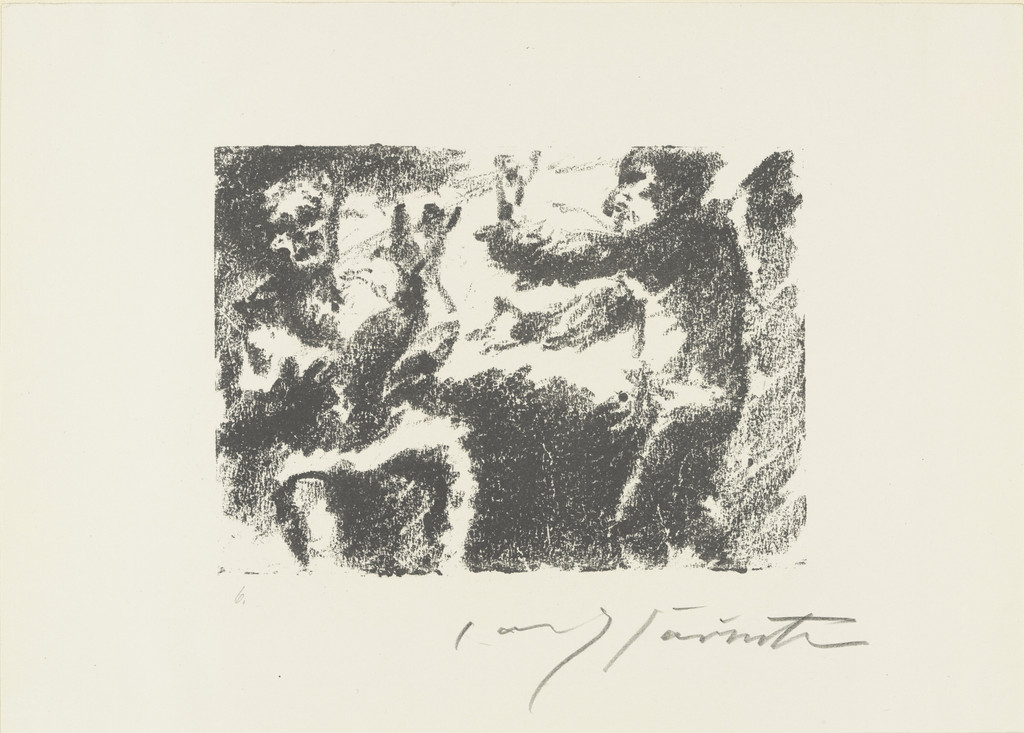 Heading for Act 4: Karl Moor and Kosinsky on Horseback by Count Moor's Castle (Kopfstück Zum 4. Akt: Karl Moor und Kosinsky zu Pferde vor der Burg des Grafen Moor) from The Robbers (Die Räuber)