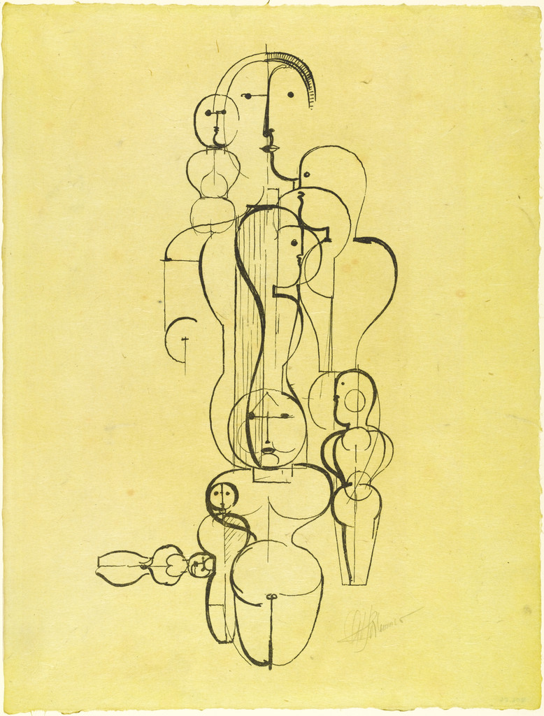 Concentric Group: Figure Plan K1 (Konzentrische Gruppe: Figurenplan K) from the portfolio New European Graphics, 1st Portfolio: Masters of the State Bauhaus, Weimar (Neue europäische Graphik, 1. Mappe: Meister des Staatlichen Bauhauses in Weimar)