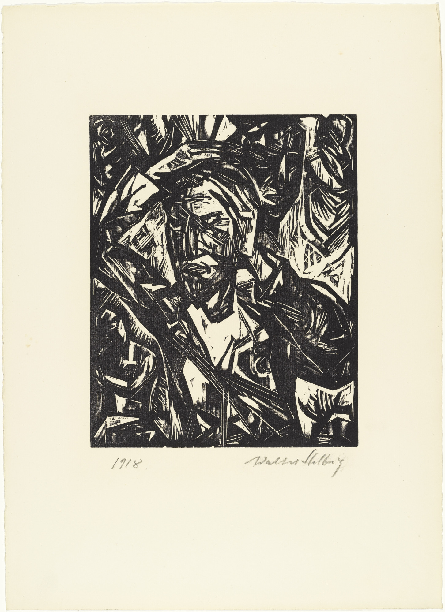 Walter Helbig. The Artist (Der Künstler) from 16 Woodcuts (16