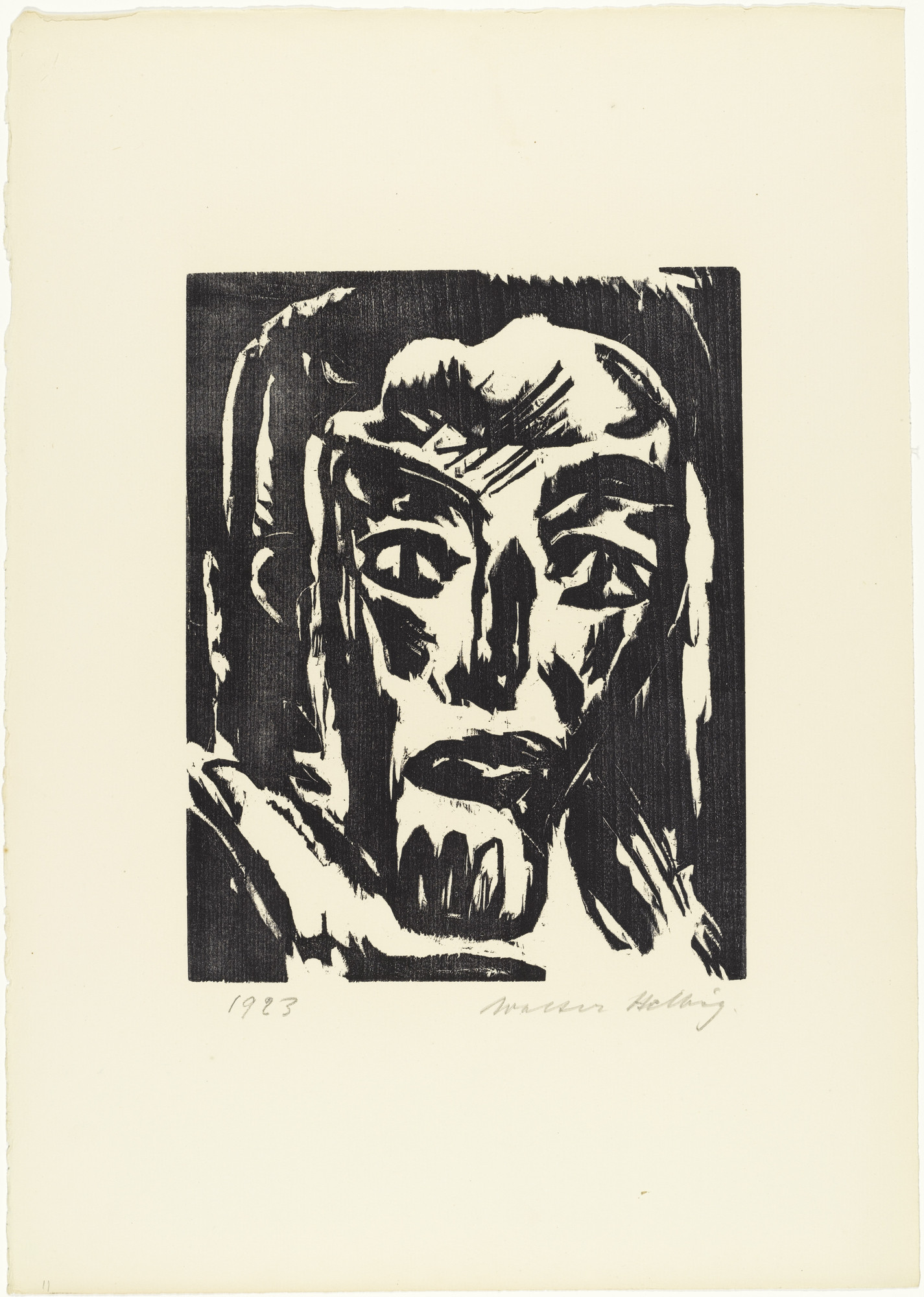 Walter Helbig. Zaddik from 16 Woodcuts (16 Holzschnitte)