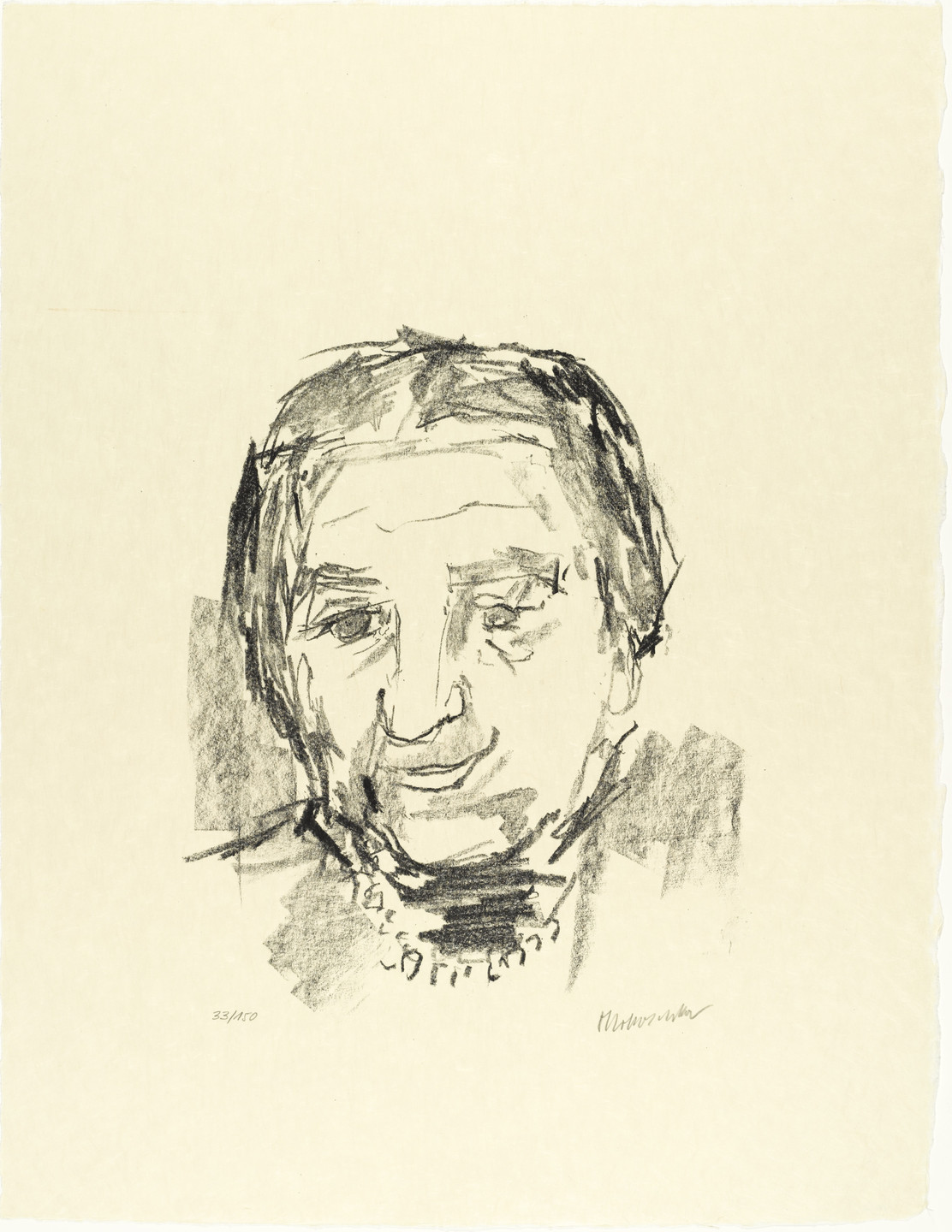 Oskar Kokoschka. Golda Meir (I) Prime Minister (plate 1) from Jerusalem Faces. (1973-1974, executed 1973)