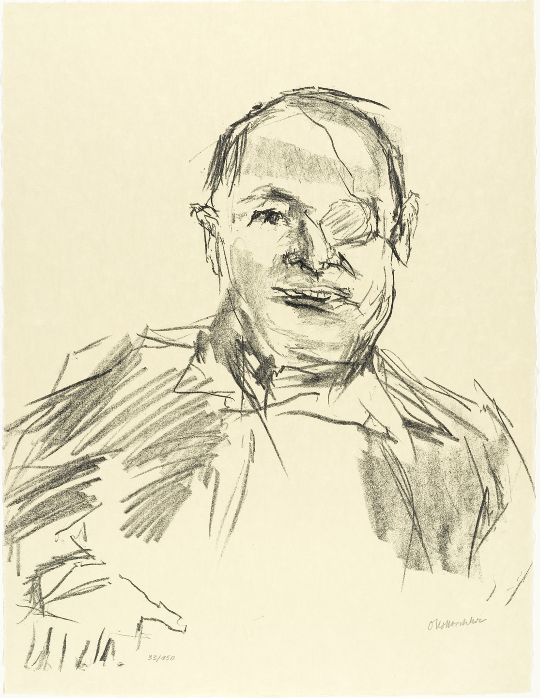 Oskar Kokoschka. Moshe Dyan Minister of Defense (plate 4) from Jerusalem Faces. (1973-1974, executed 1973)