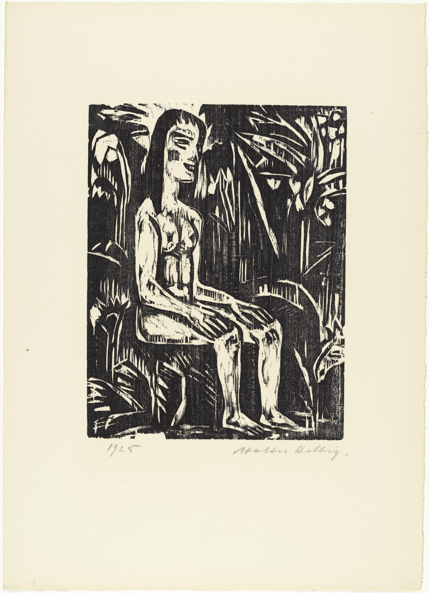Walter Helbig. Islander (Insulanerin) from 16 Woodcuts (16 Holzschnitte)