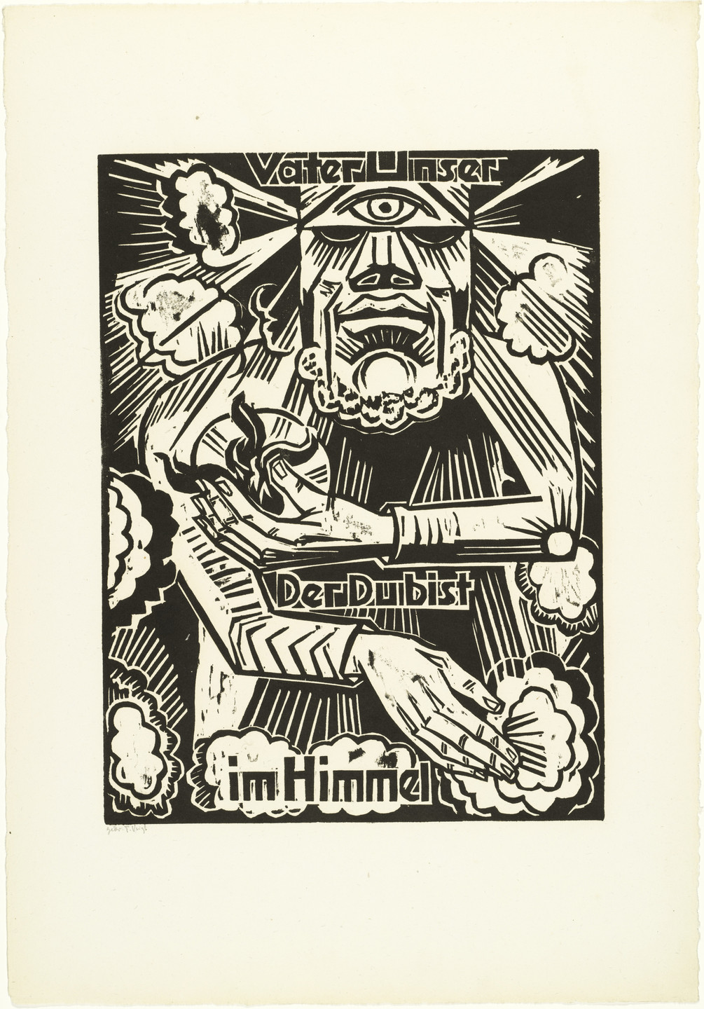 Max Pechstein. Our Father / which art / in heaven (Vaterunser / Der Du bist / im Himmel) from The Lord's Prayer (Das Vater Unser). 1921