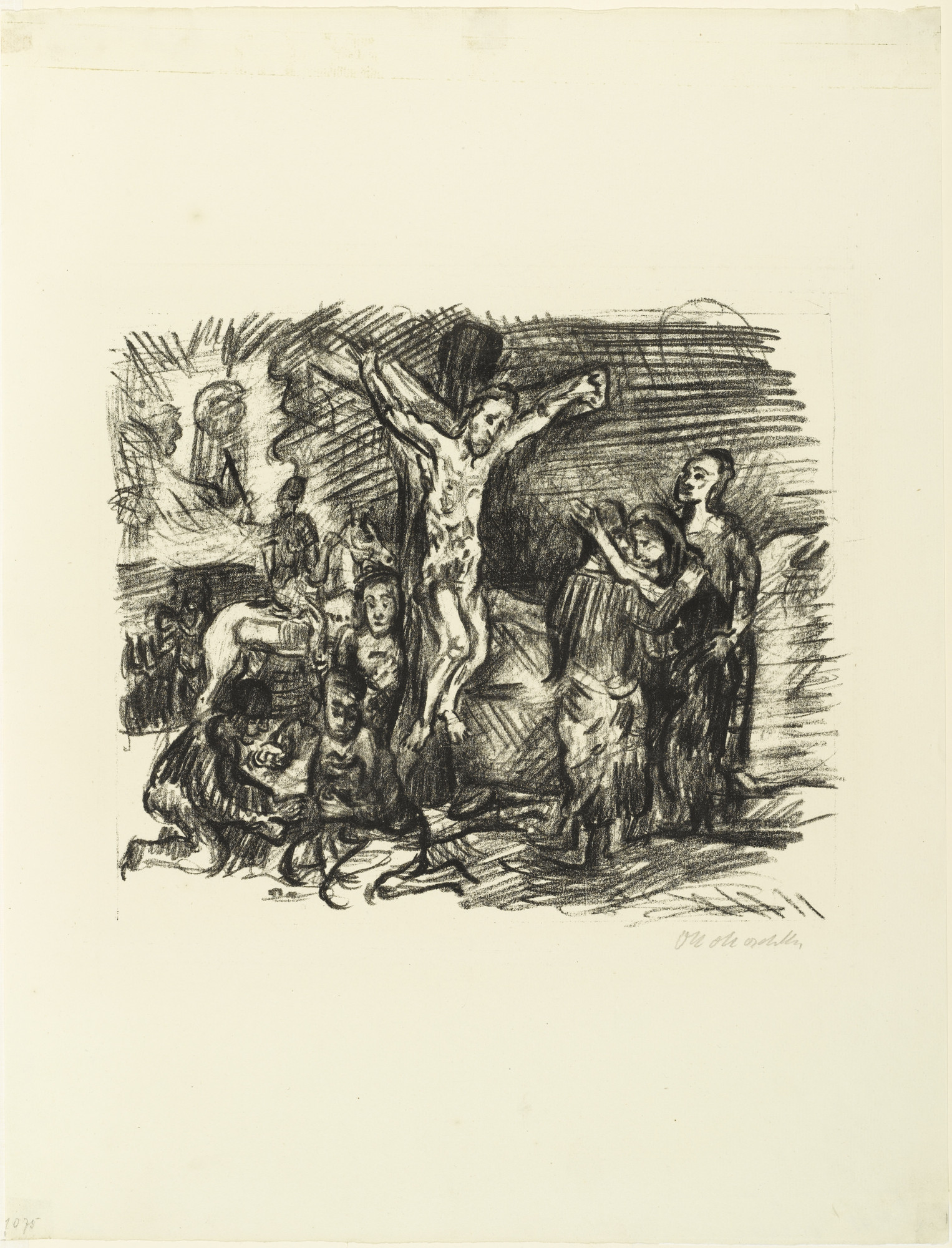 Oskar Kokoschka. The Crucifixion (Christus am Kreuz) from the series The Passion (Die Passion)