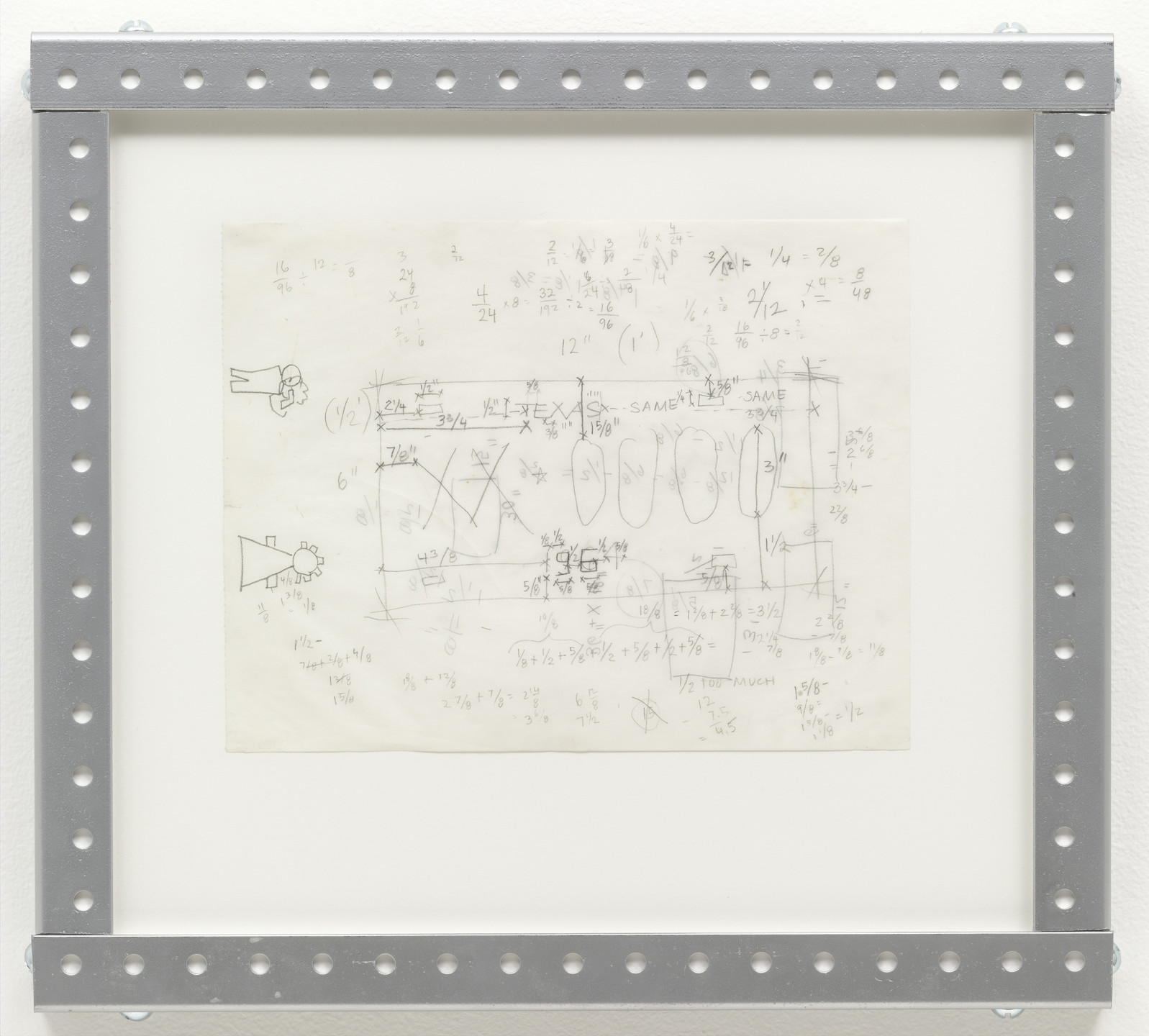 Cady Noland. Untitled (License Plate Drawing). 1988