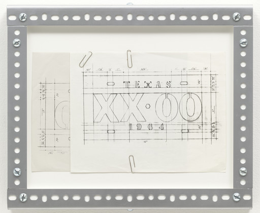Cady Noland. Untitled (License Plate Drawing). 1988