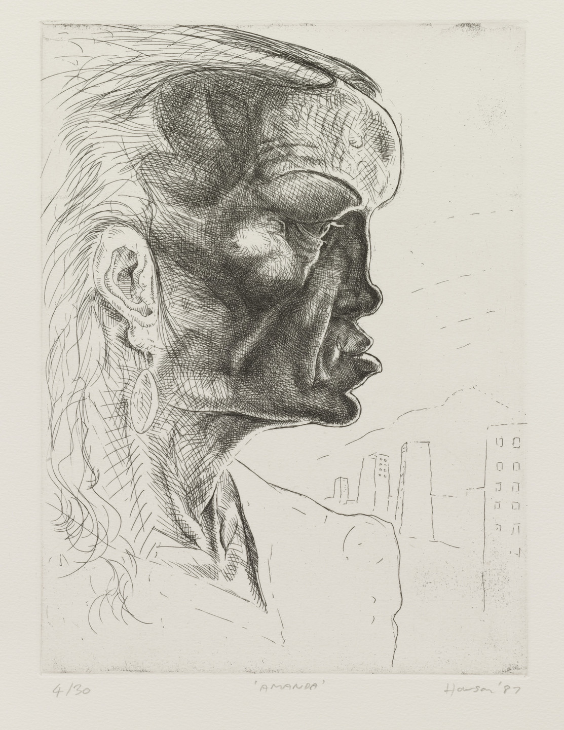 Peter Howson. Amanda from Saracen Heads. 1987 (published 1988)