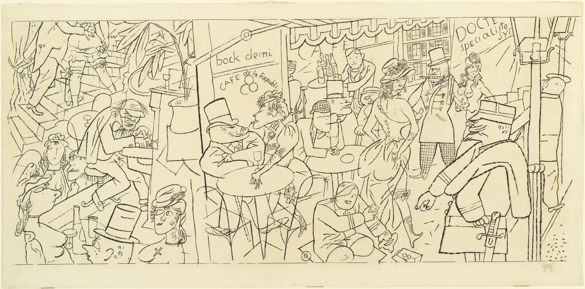 George Grosz. Café