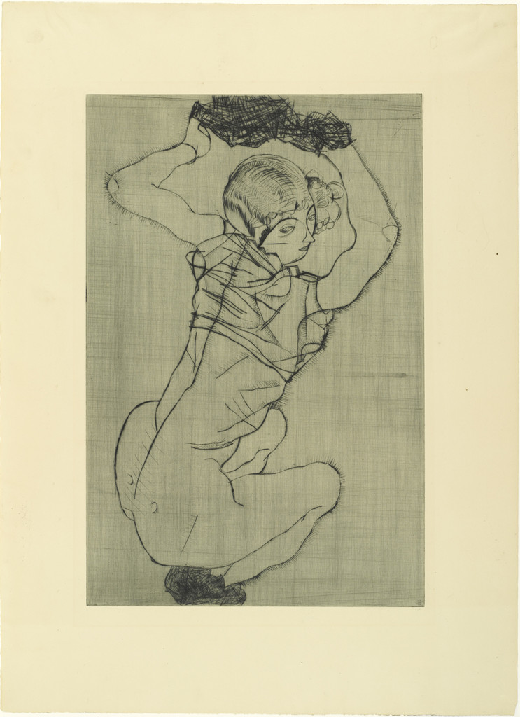 Squatting Woman (Kauernde) from The Graphic Work of Egon Schiele (Das Graphische Werk von Egon Schiele)