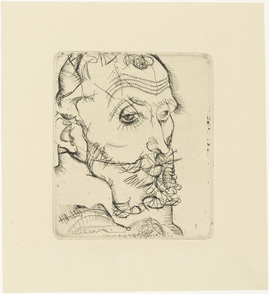 Portrait of Franz Hauer (Bildnis Franz Hauer) from The Graphic Work of Egon Schiele (Das Graphische Werk von Egon Schiele)