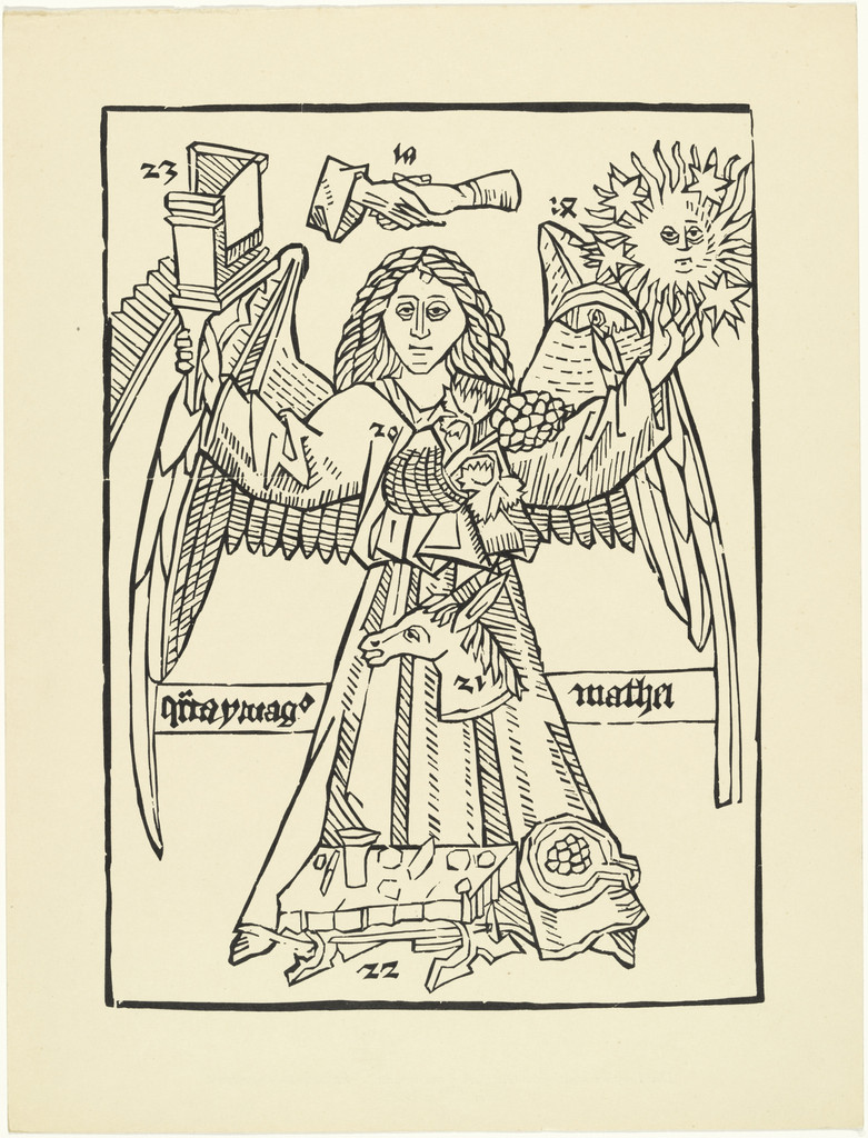 The Prophet Matthew (Der Prophet Matthäus) plate from the periodical Das Kunstblatt, vol. 1, no. 4, Hannah Höch, 1917
