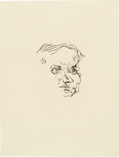 Portrait-Sketch: Portrait of Franz Pfemfert (plate, loose leaf) from the periodical Das Kunstblatt, vol. 2, no. 3 (Mar 1918)