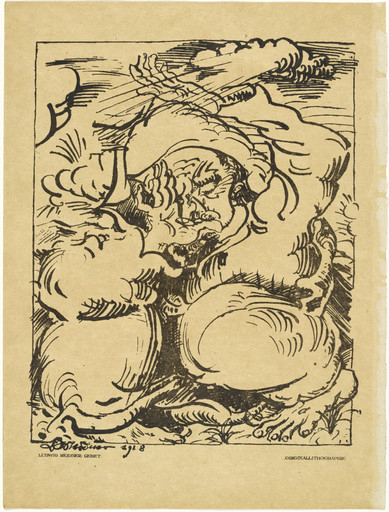 Prayer (plate, preceding p. 361) from the periodical Das Kunstblatt, vol. 2, no. 12 (Dec 1918)