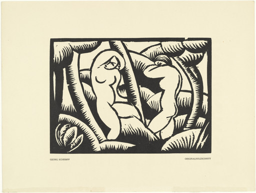 Nude IX (plate, preceding p. 65) from the periodical Das Kunstblatt, vol. 2, no. 3 (Mar 1918)