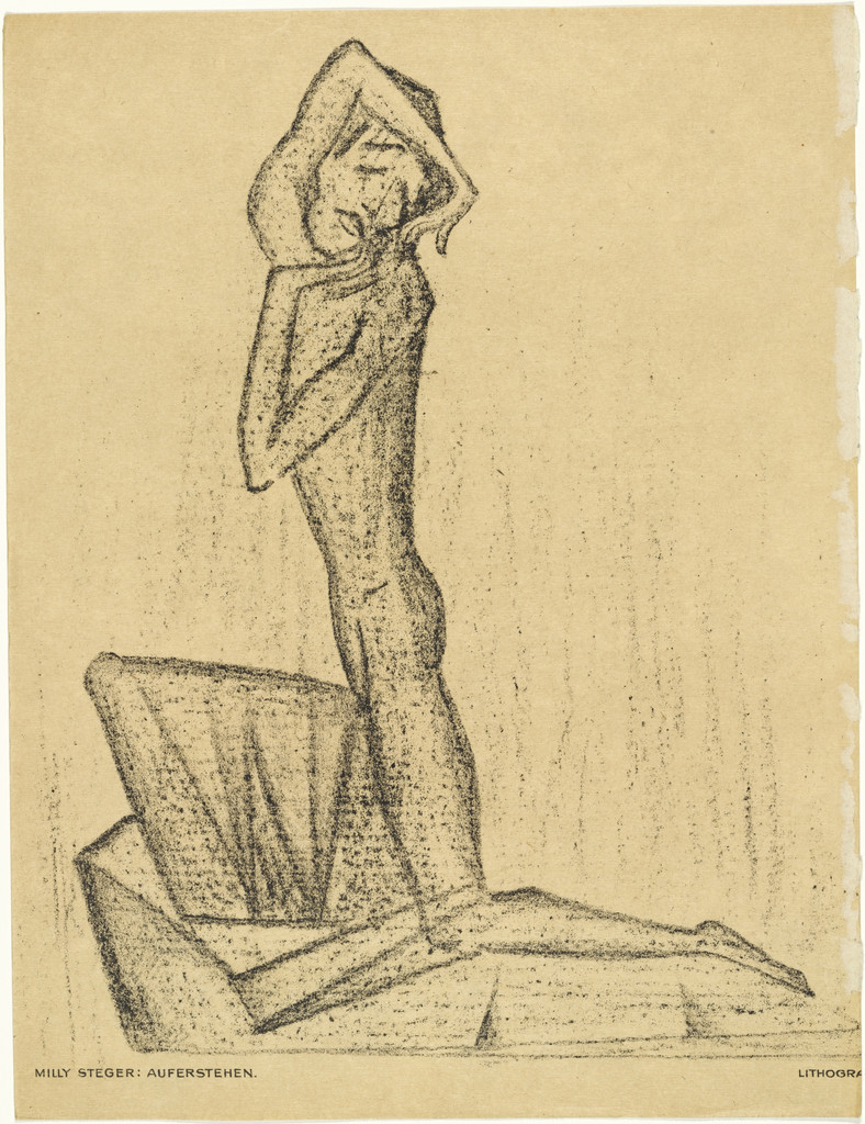 Resurrection (Auferstehen) (plate, preceding p. 193) from the periodical Das Kunstblatt, vol. 1, no. 7 (Jul 1917)