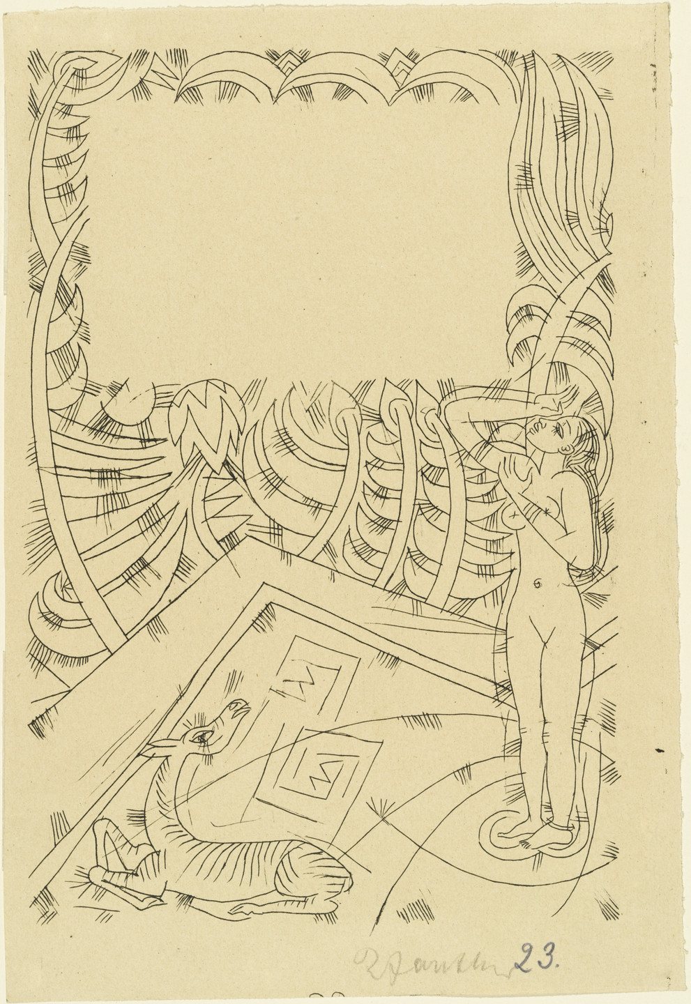 Richard Janthur. Ornamental Border for a Book. (1898)