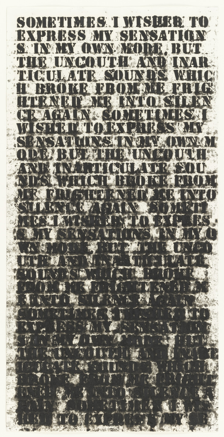 Glenn Ligon. Study for Frankenstein #1. 1992