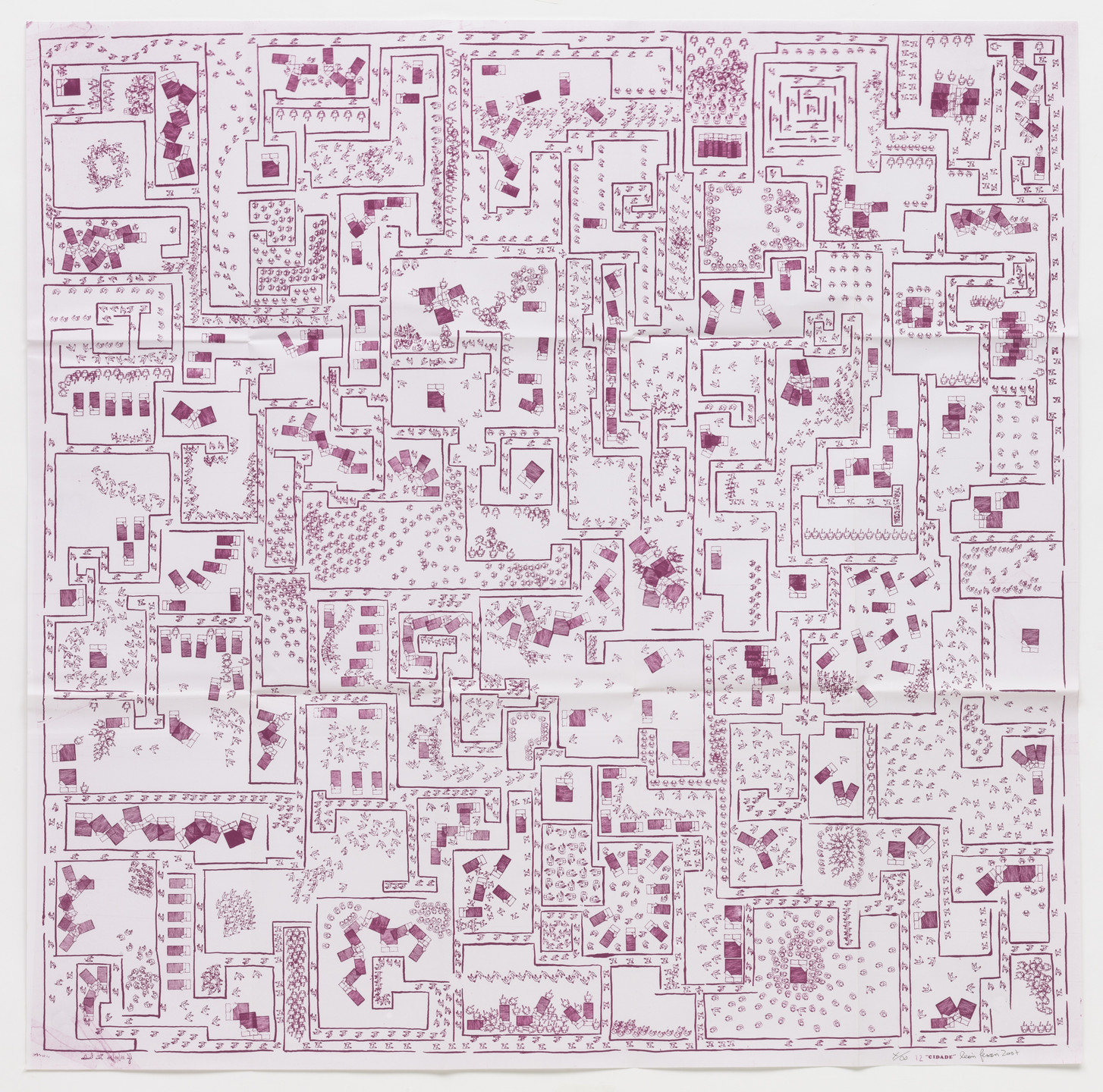 León Ferrari. City (Cidade) from the series Heliographs (Heliografías). 1980, signed 2007