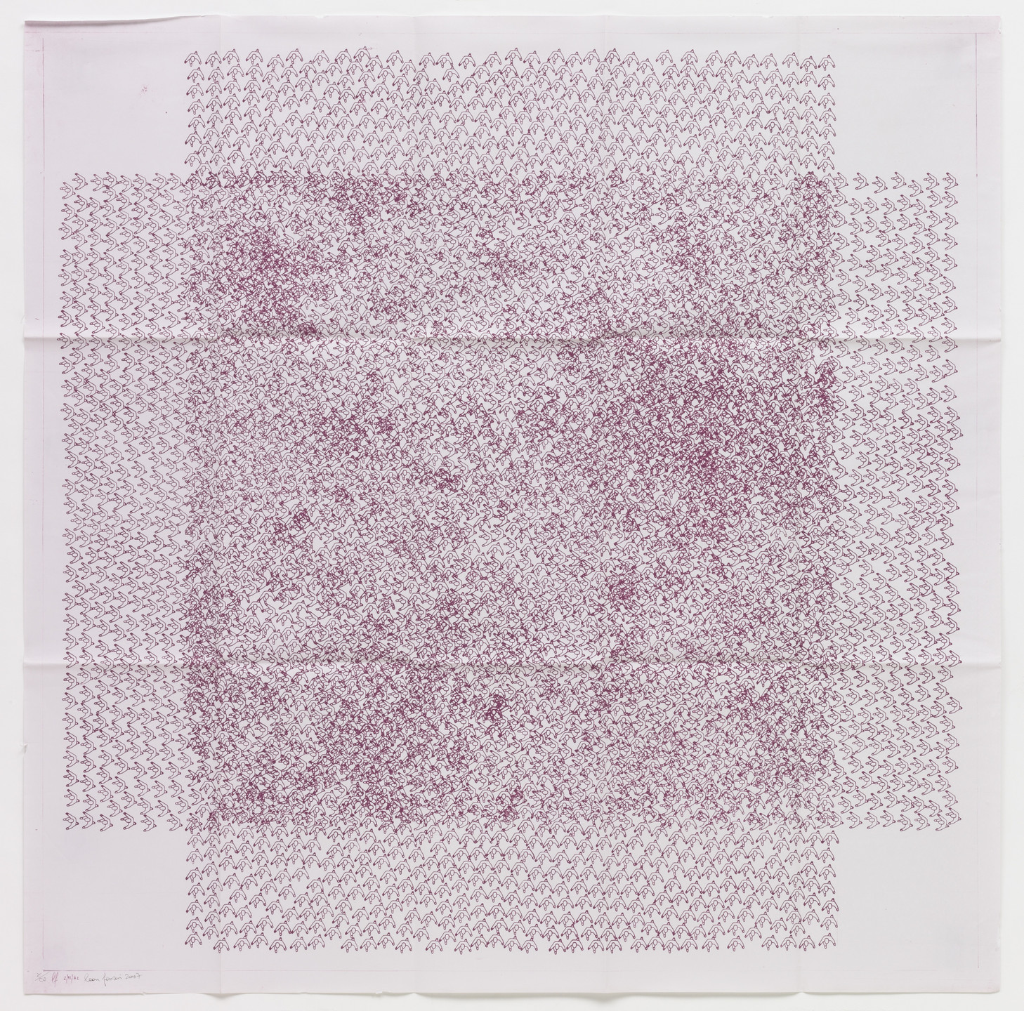 León Ferrari. Crossing (Cruzamento) from the series Heliographs (Heliografías). 1982, signed 2007