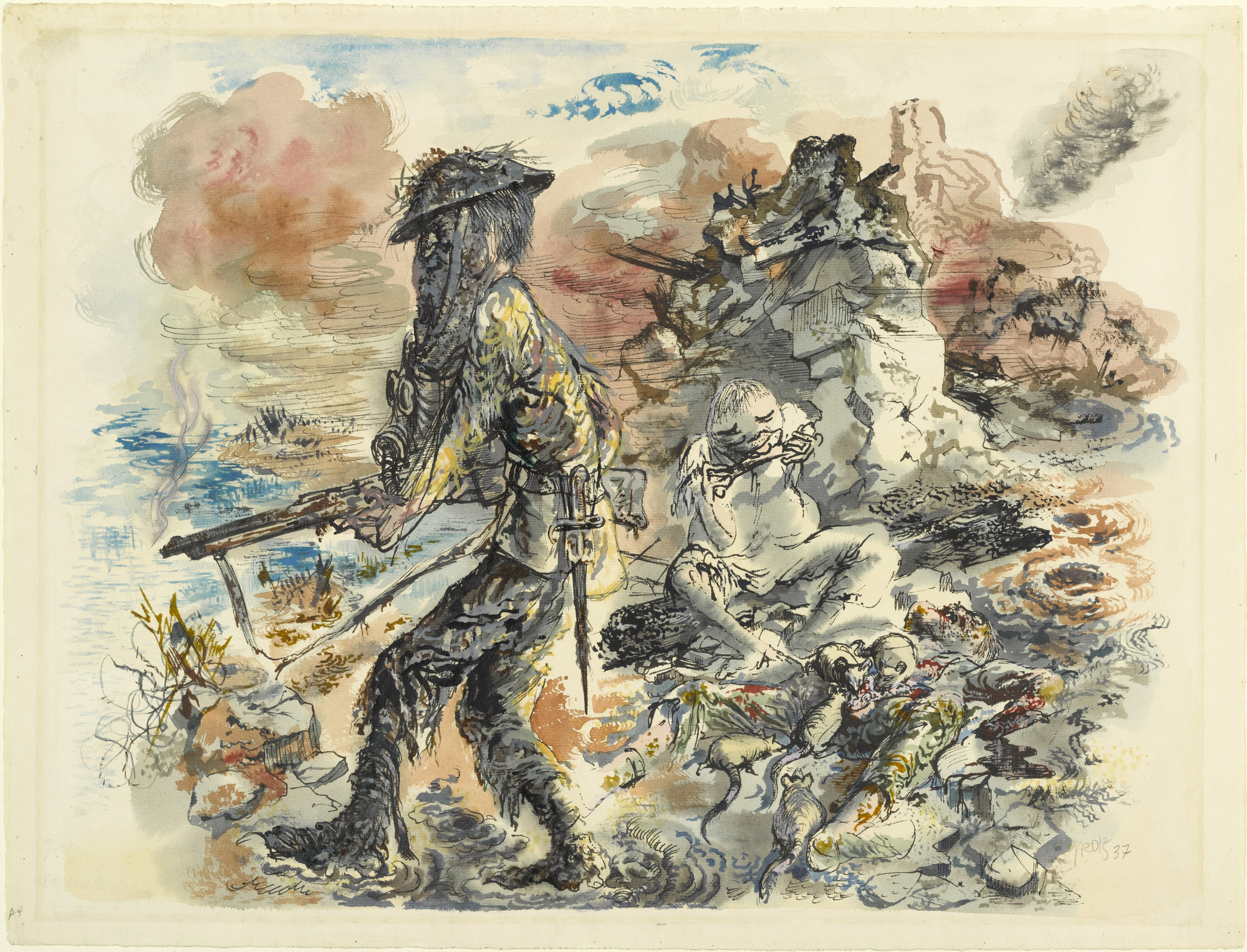 George Grosz. The Last Soldier. 1937 | MoMA