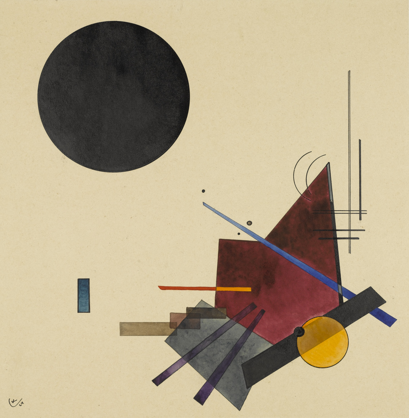 Vasily Kandinsky. Black Relationship (Schwarze Beziehung). 1924