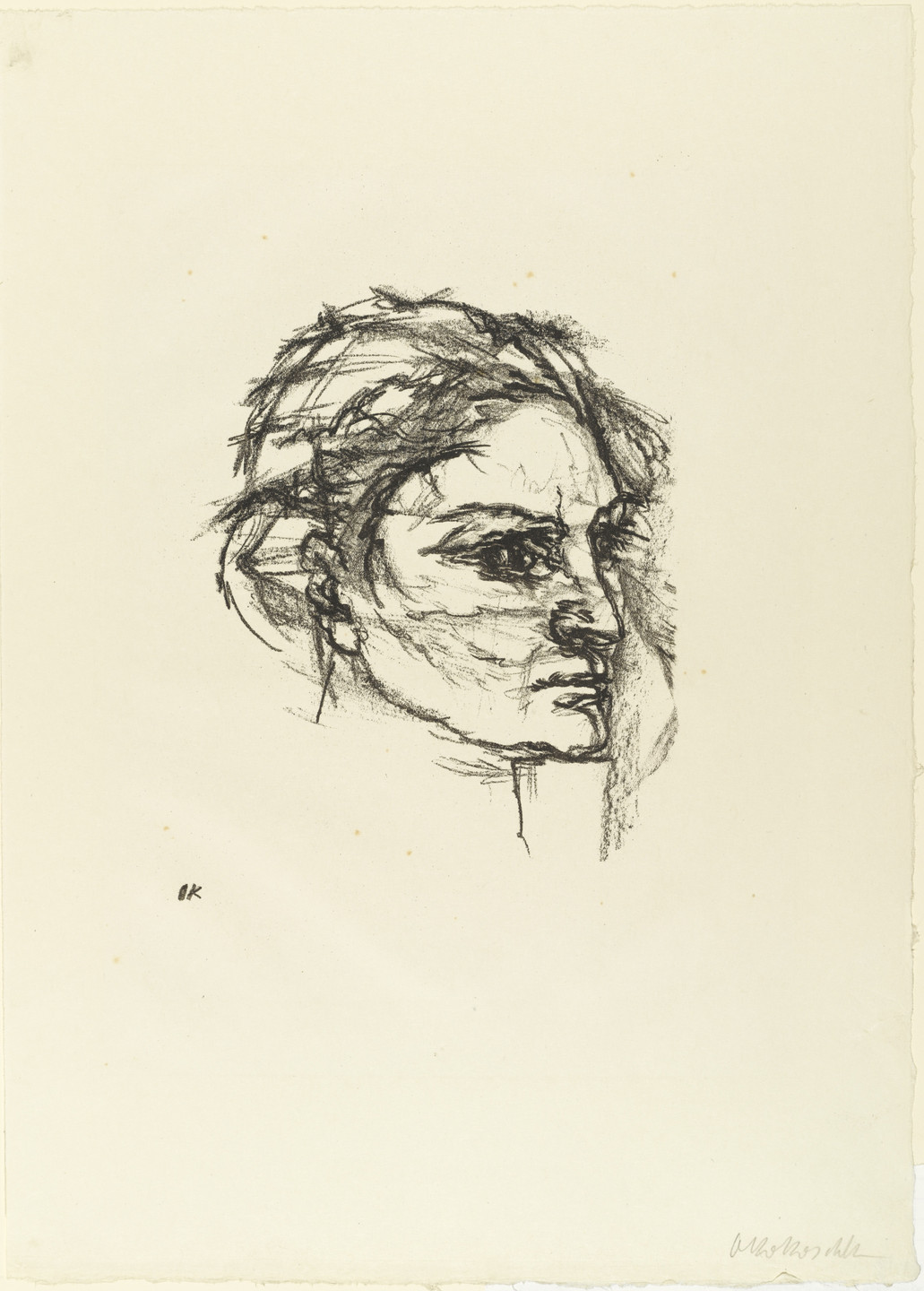 Oskar Kokoschka. The Face of Woman (Des Gesicht des Weibes) from The Bound Columbus (Der gefesselte Columbus). 1916 (executed 1913)