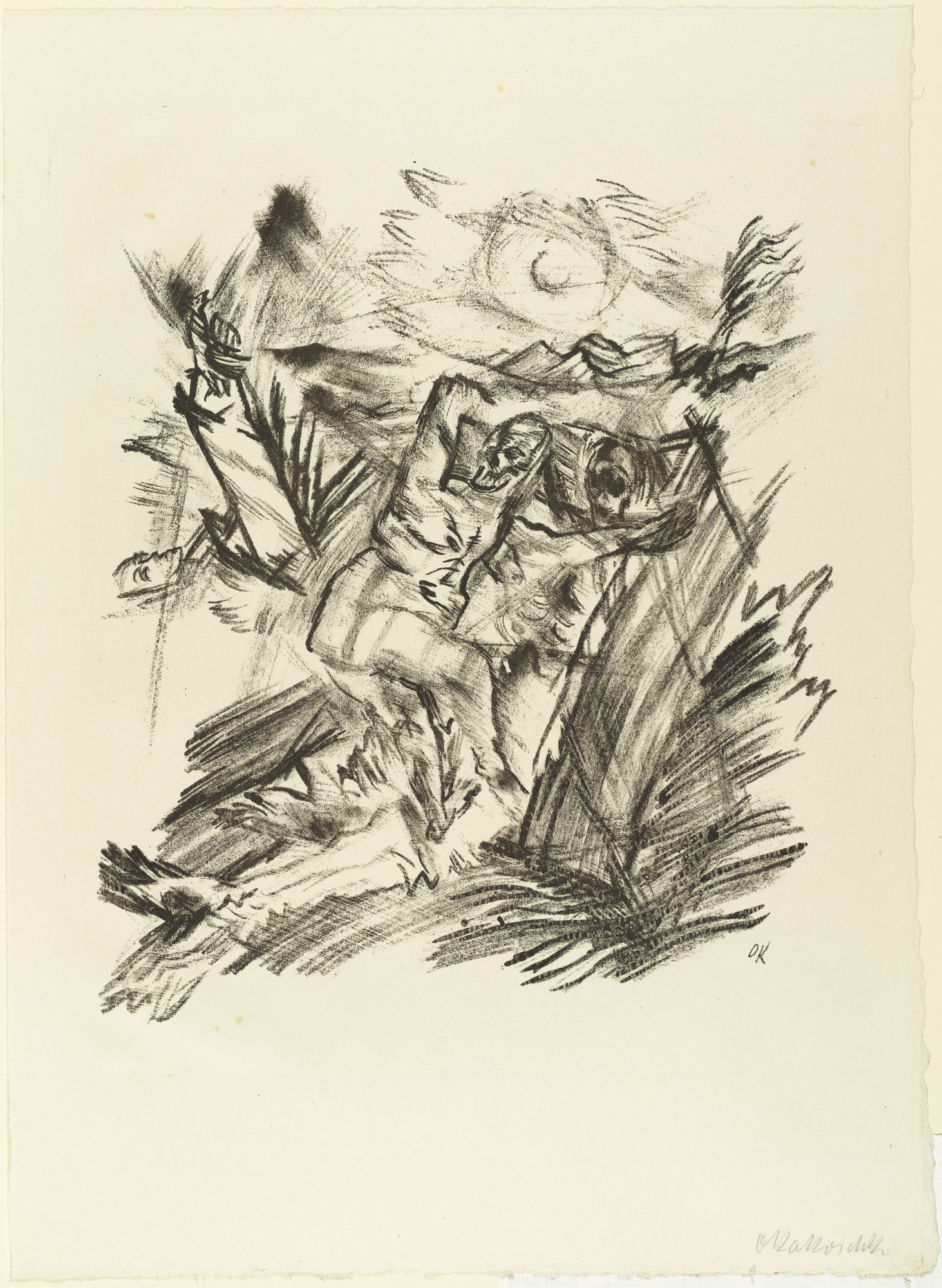 Oskar Kokoschka. The Last Judgement (Das jüngste Gericht) (plate 3) from The Bound Columbus (Der gefesselte Columbus)