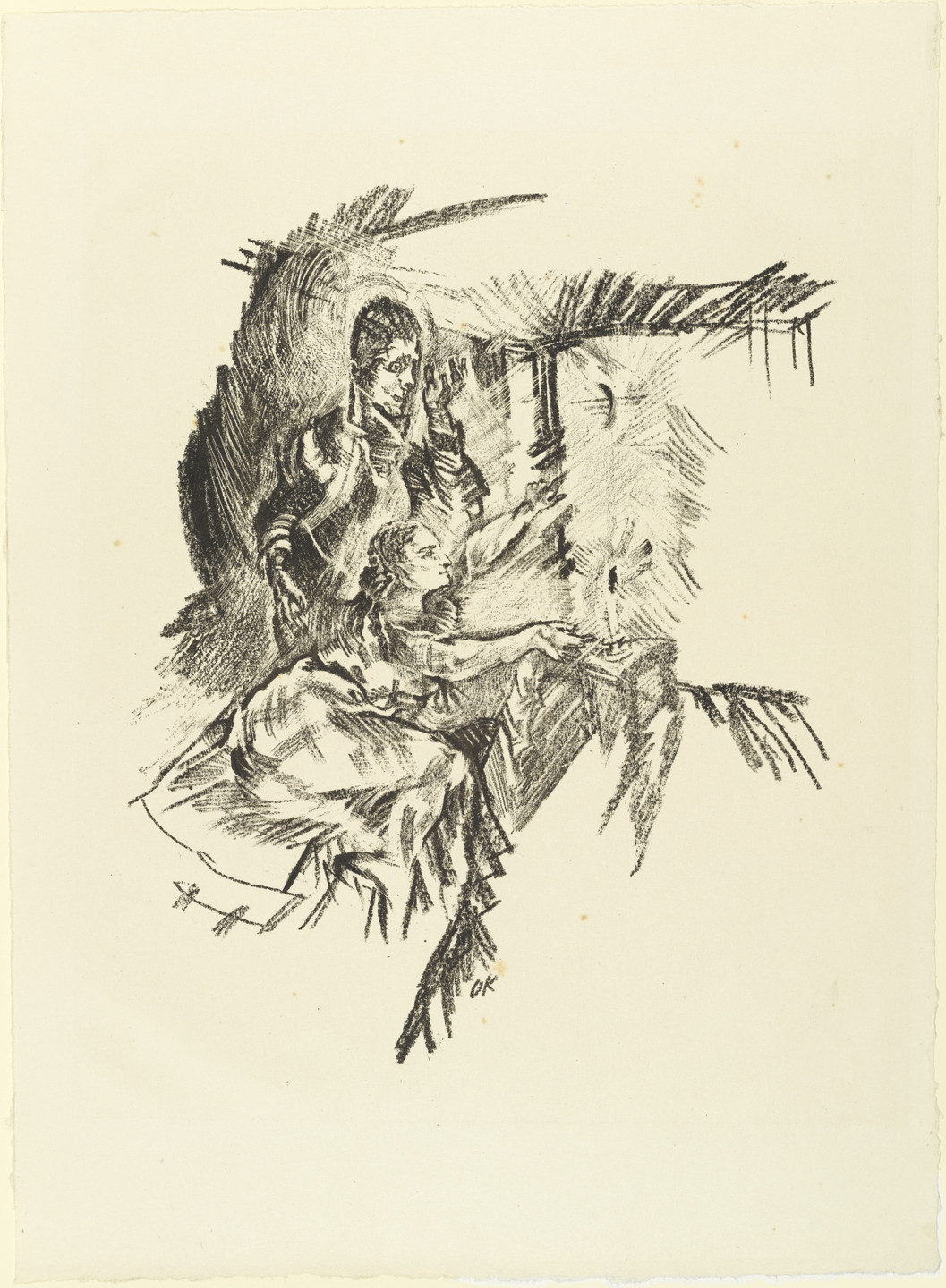 Oskar Kokoschka. Couple in Candlelight (Das Paar im Kerzenlicht) (plate 5) from The Bound Columbus (Der gefesselte Columbus). 1916 (executed 1913)