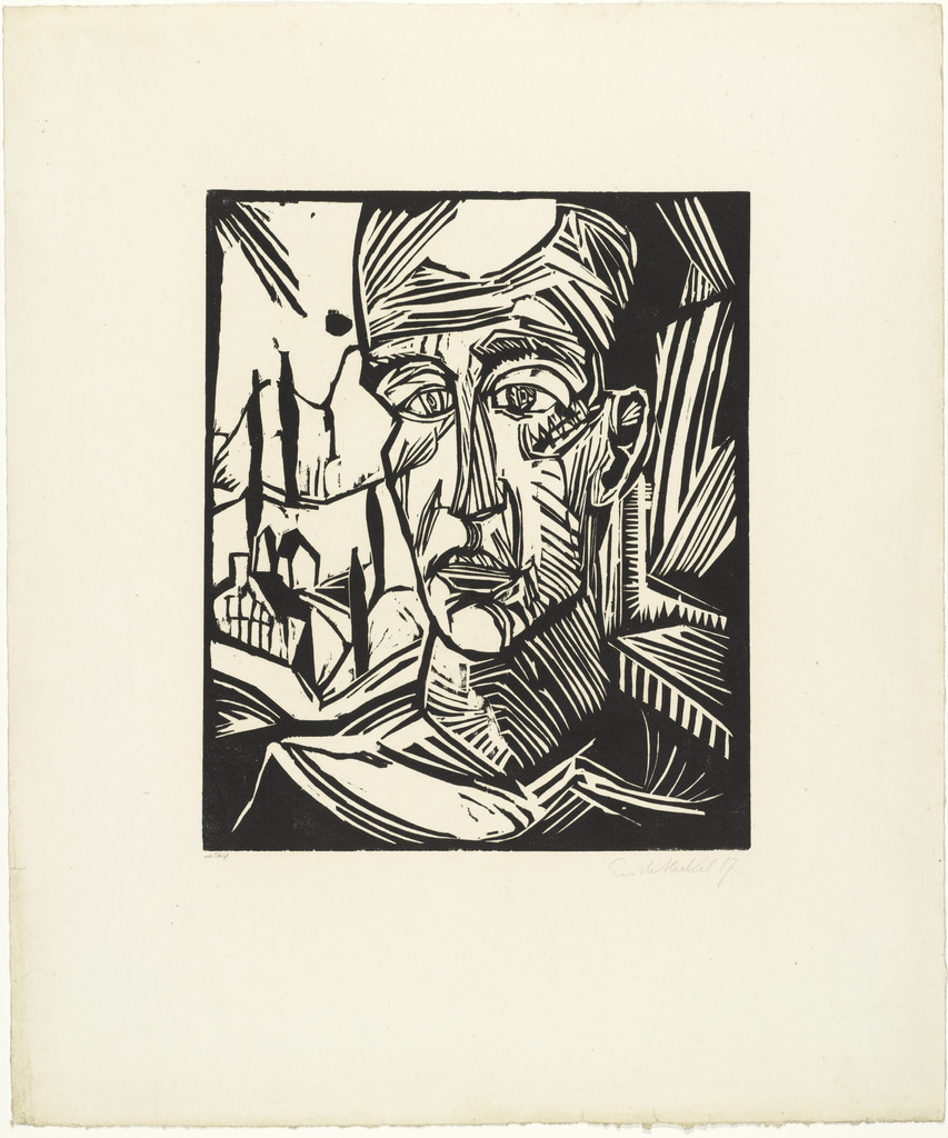 Young Man (Jüngling) from the portfolio Eleven Woodcuts, 1912-1919 (Elf Holzschnitte, 1912-1919)
