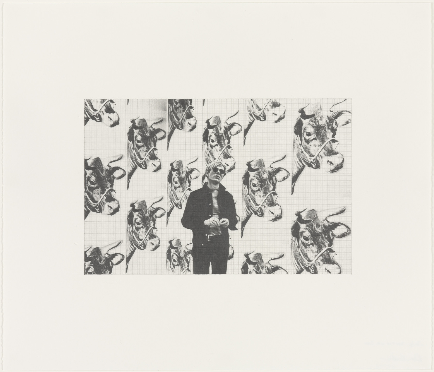 Dan Fischer. Andy Warhol with Cows. 2003