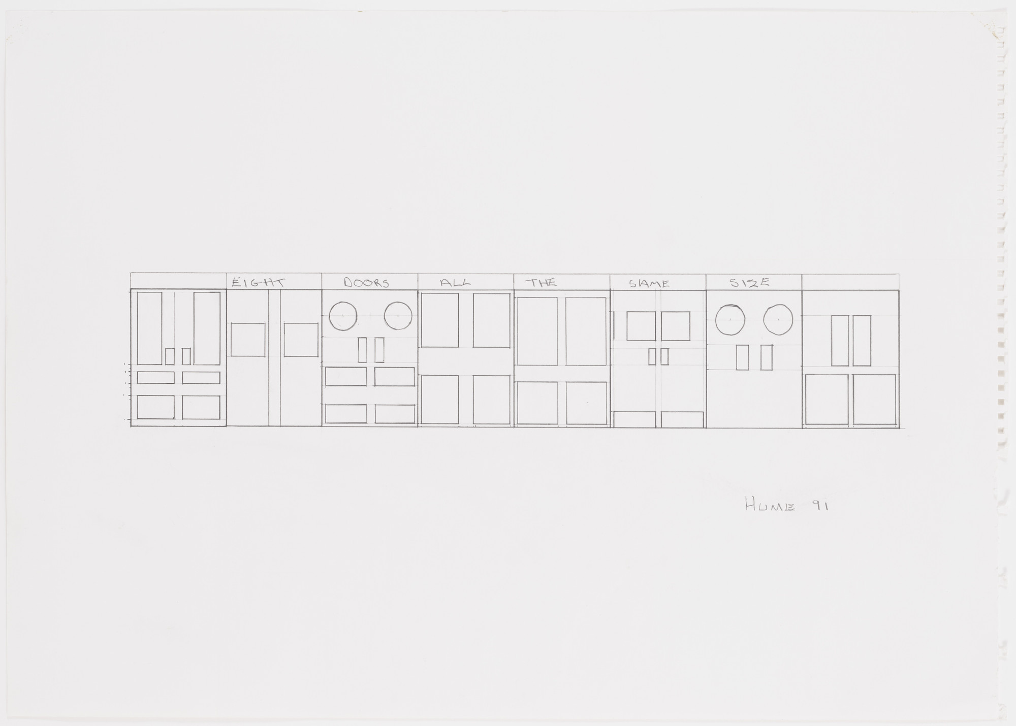 Gary Hume. Eight Doors All the Same Size. 1991