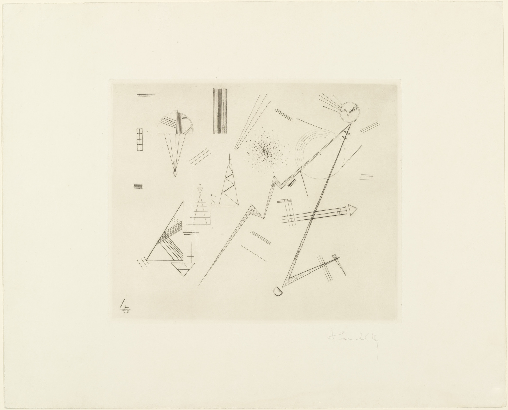 Vasily Kandinsky. Etching for Circle of Friends of the Bauhaus (Radierung für den Kreis der Freunde des Bauhauses)