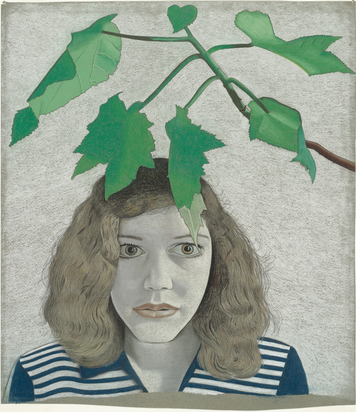 Lucian Freud. Girl with Leaves. 1948