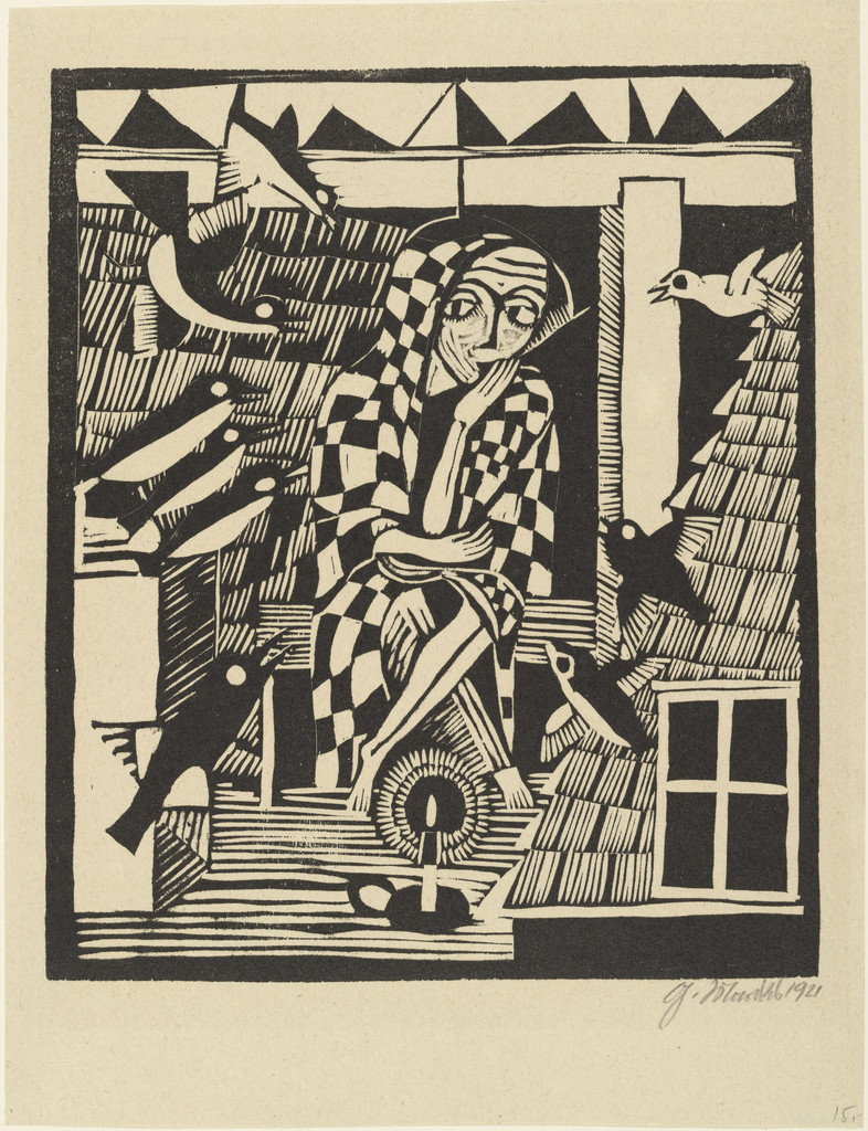 The Owl (Die Eule) from the portfolio New European Graphics, 1st Portfolio: Masters of the State Bauhaus, Weimar, 1921 (Neue europäische Graphik, 1. Mappe: Meister des Staatlichen Bauhauses in Weimar, 1921)